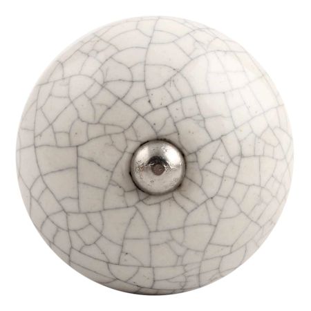 White Crackle Ceramic Wine Stopper
